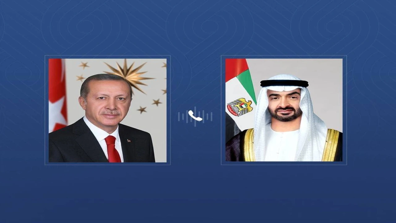 مكالمة هاتفية بين محمد بن زايد والرئيس التركي لبحث التعاون والتطورات الإقليمية